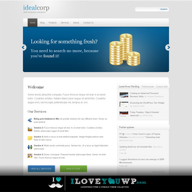 IdealCorp Online Portfolio Premium Wordpress Theme