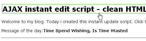 AJAX Scripts - YvoSchaap.com - Easy AJAX inline text edit 2.0