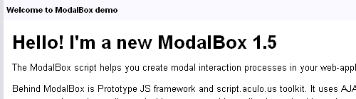 AJAX Scripts - ModalBox — An easy way to create popups and wizards