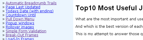 AJAX Scripts - Hyperdisc Materials: JavaScript: Top 10: Top 10 Most Useful JavaScripts