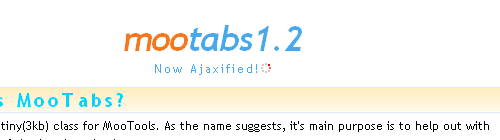 AJAX Scripts - MooTabs - Tiny tab class for MooTools