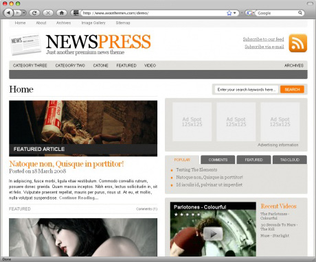 NewsPress Wordpress Theme