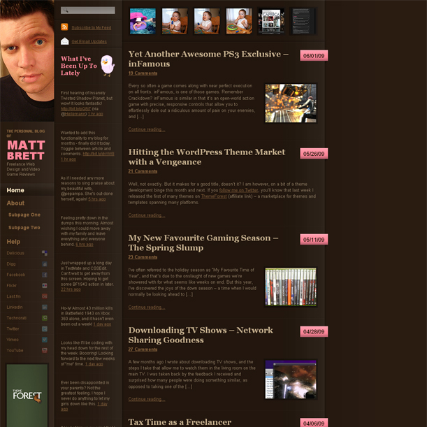 Varnish Portfolio Brown Color Premium Wordpress Theme